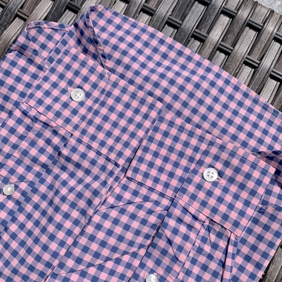 𝅺vineyard Vines Performance Bradey Gingham Slim Fit Tucker Shirt - Picture 4 of 16